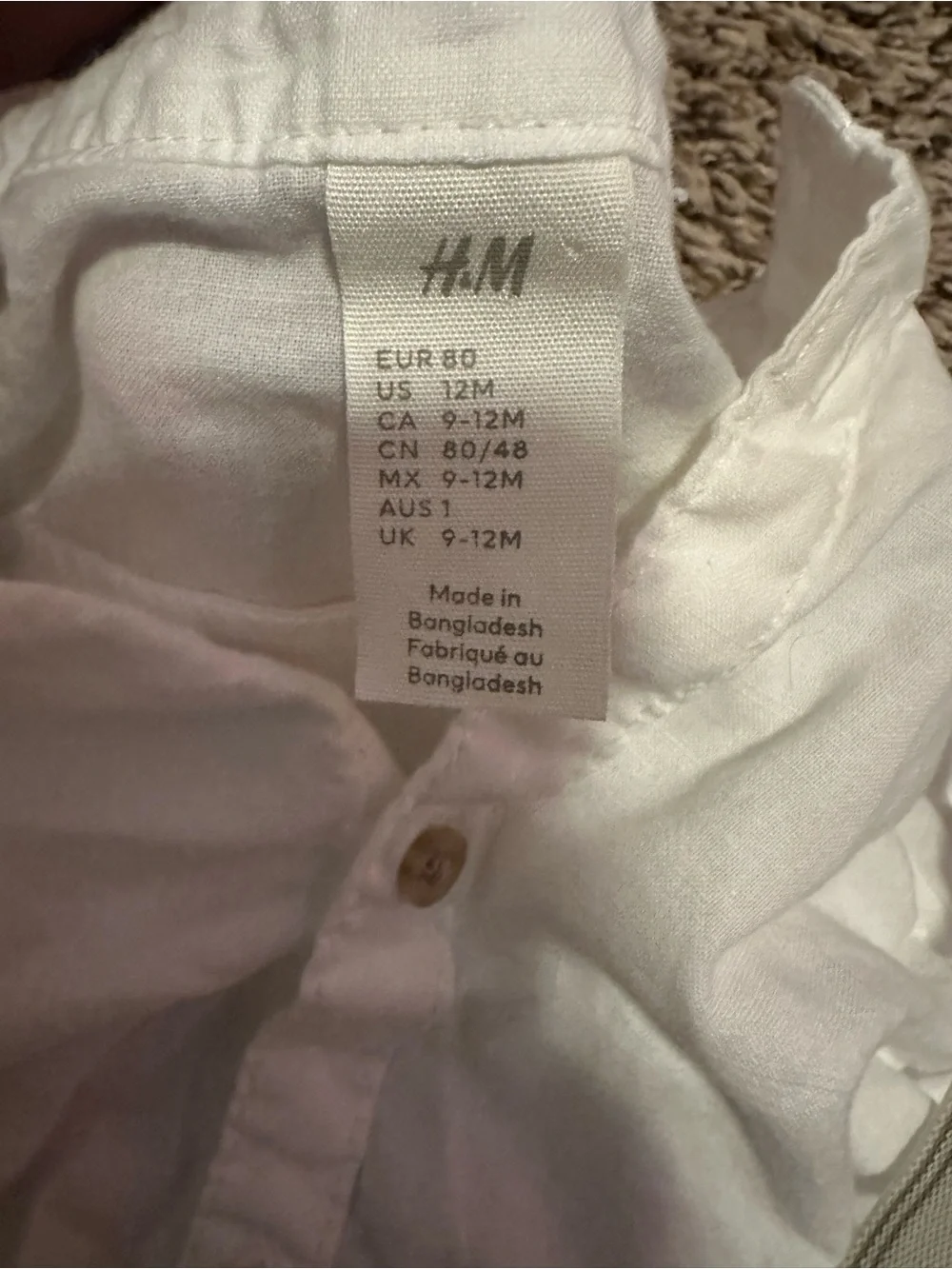 H&M White Shirt with Brown/Tan Suspender Shorts